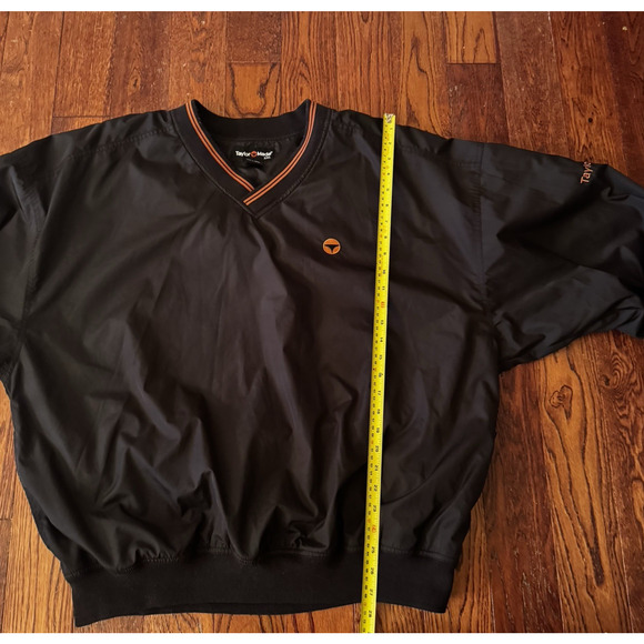TaylorMade Golf Pullover Jacket XXL Black Orange Logo Windbreaker Vintage - Picture 12 of 12